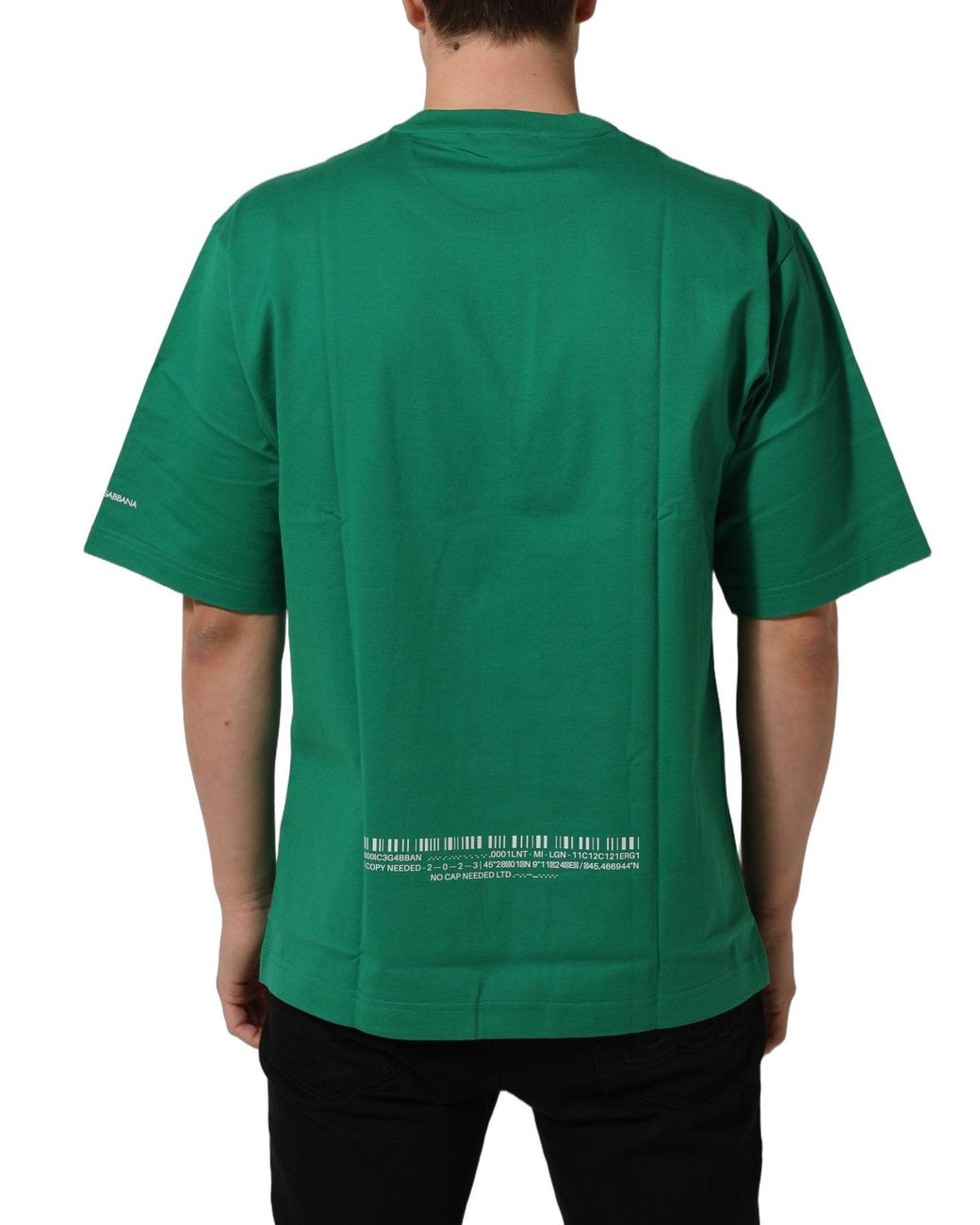 Dolce & Gabbana Green Cotton Dgvib3 Print Crew Neck T for men