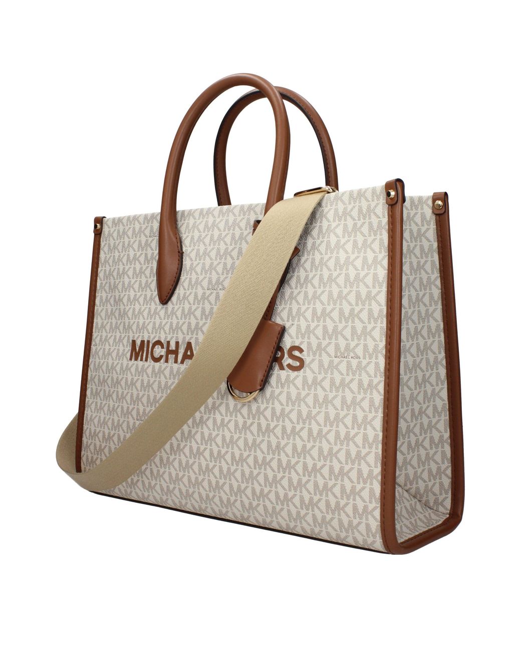 Michael Kors Brown Handbags Mirella Fabric