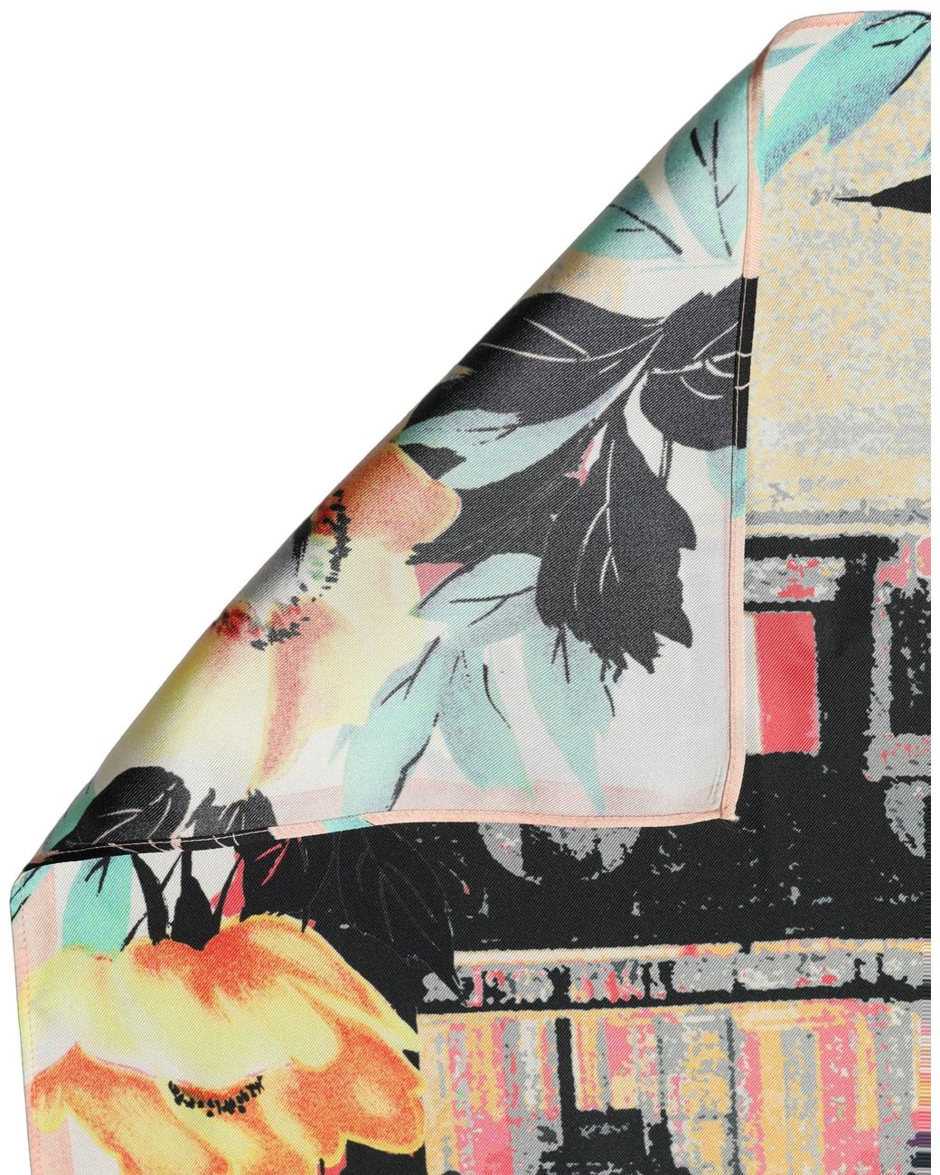 Dolce & Gabbana Multicolor Printed Silk Square Foulard Scarf
