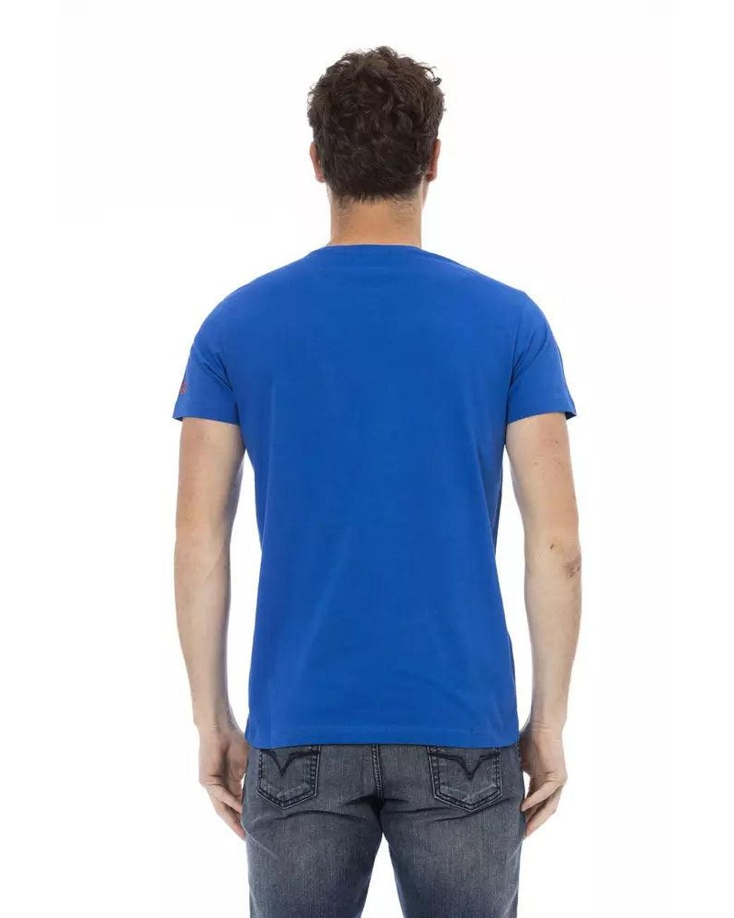 TRUSSARDI ACTION Blue Cotton Men's T for men