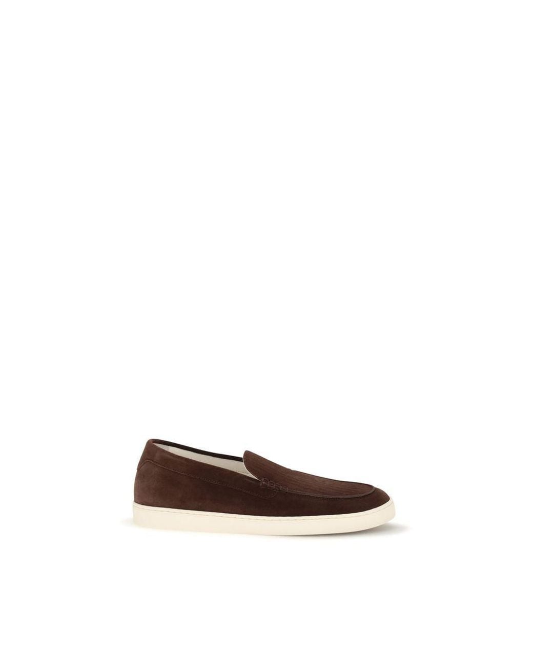 Brunello Cucinelli Brown Bordeaux Calf Leather Bos Taurus Slip for men