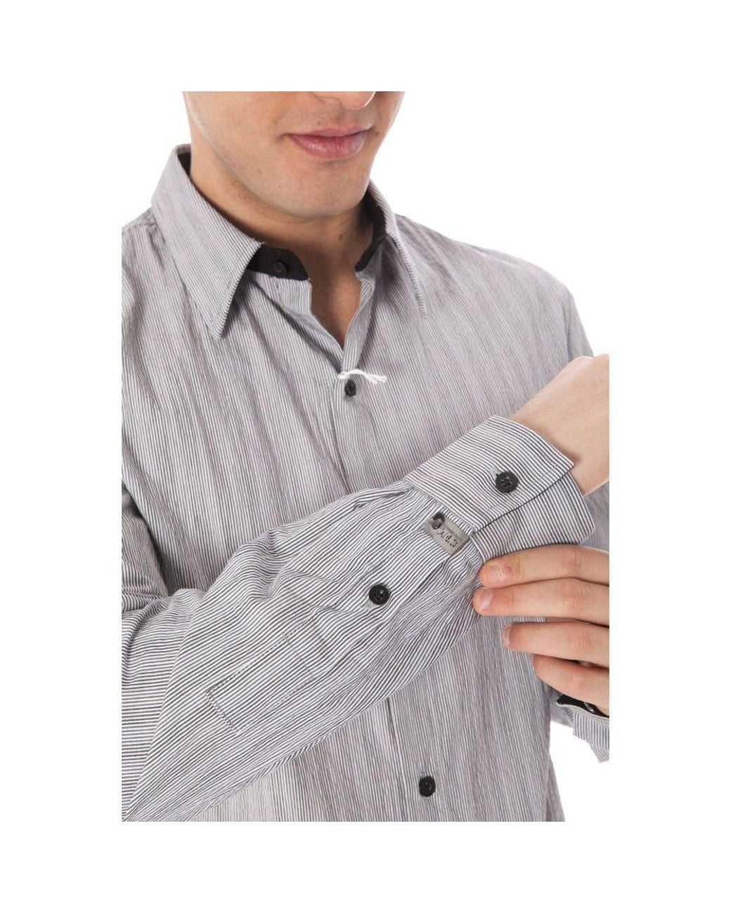 CoSTUME NATIONAL Gray Fabric Esterni Shirt for men