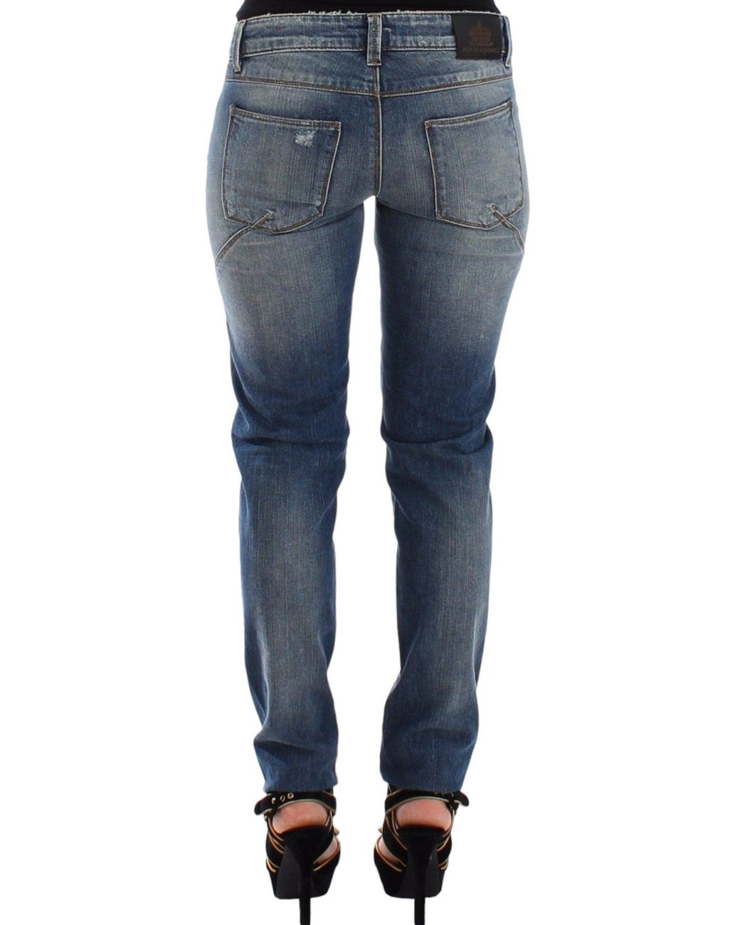 Ermanno Scervino Blue Slim Jeans Denim Pants Straight Stretch