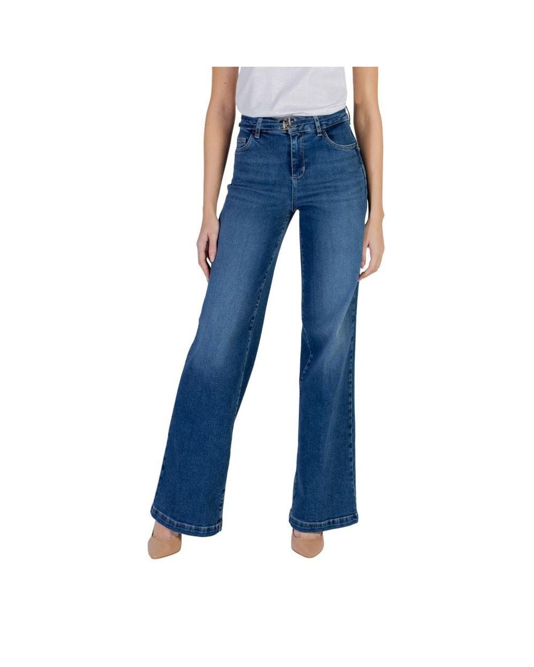 Liu Jo Blue Cotton Bootcut Jeans