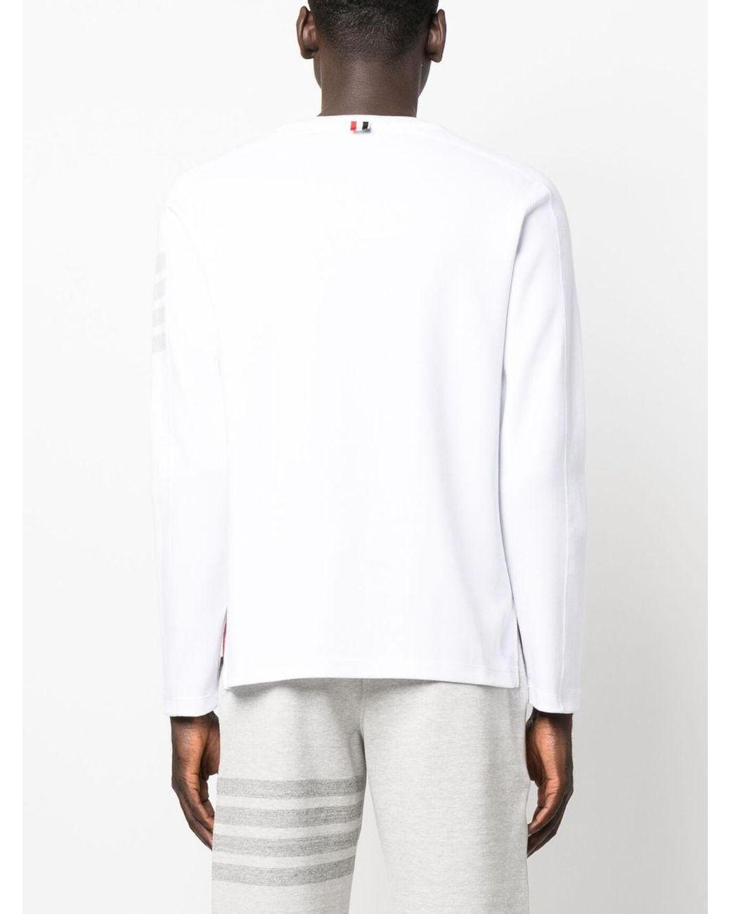 Thom Browne Gray 4-Bar Long-Sleeved T-Shirt for men