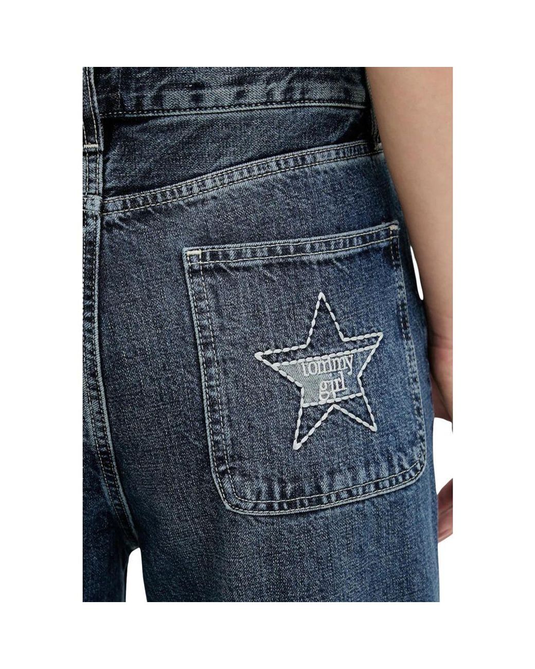 Tommy Hilfiger Blue Cotton Mom Jeans