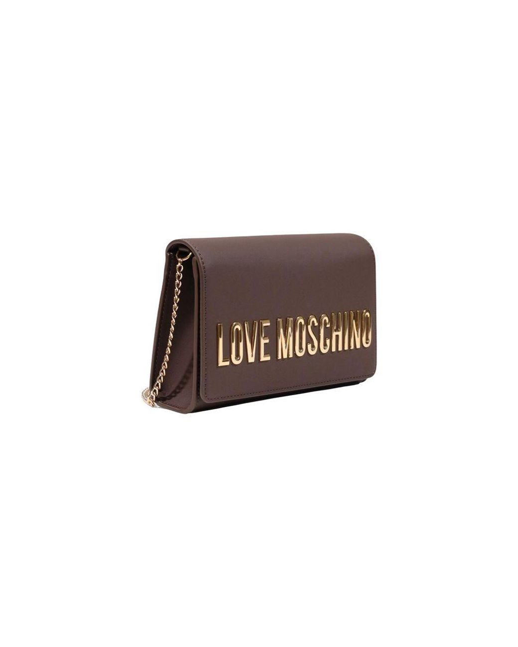 Love Moschino Brown Polyethylene Handbag Bag