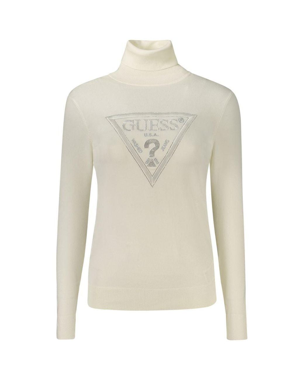 Guess White Viscose 's Sweater