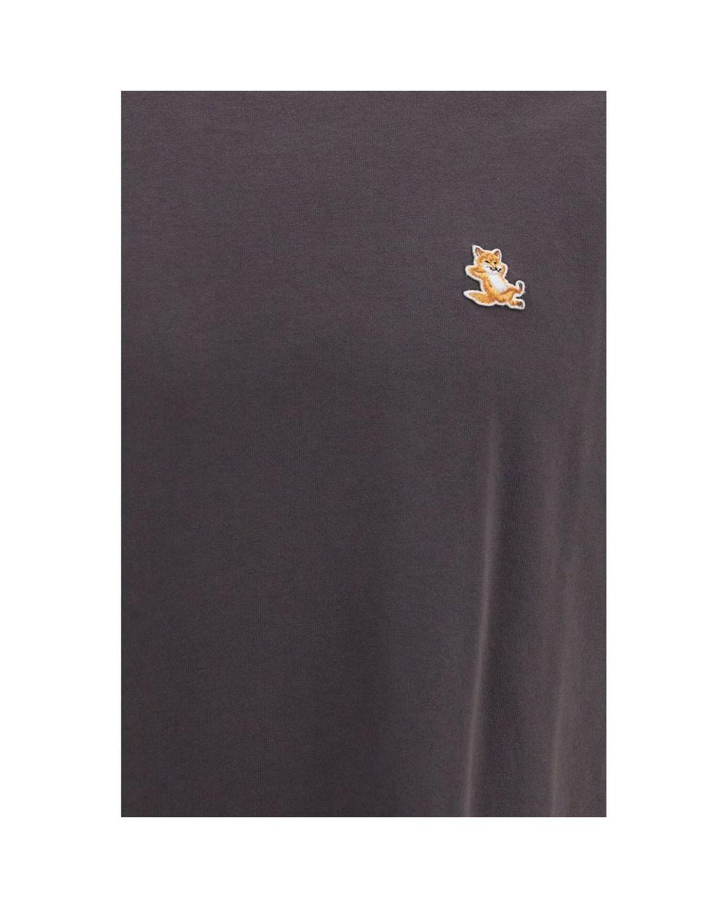 Maison Kitsuné Blue Gray Organic Cotton T for men