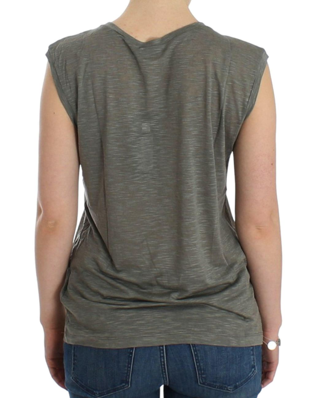 CoSTUME NATIONAL Print Sleeveless T-shirt Gray Sig12531