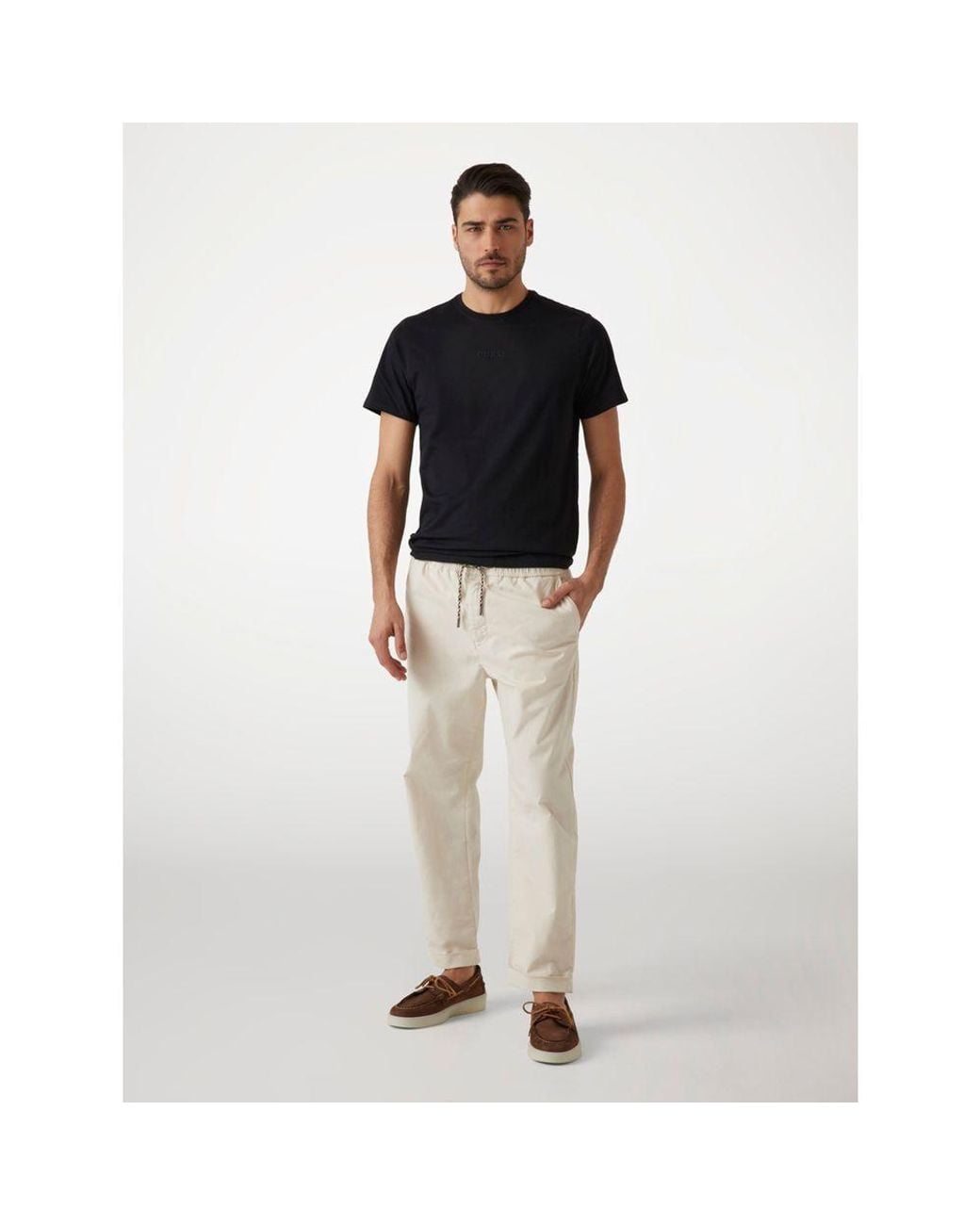 Guess Black Cotton T-Shirt for men