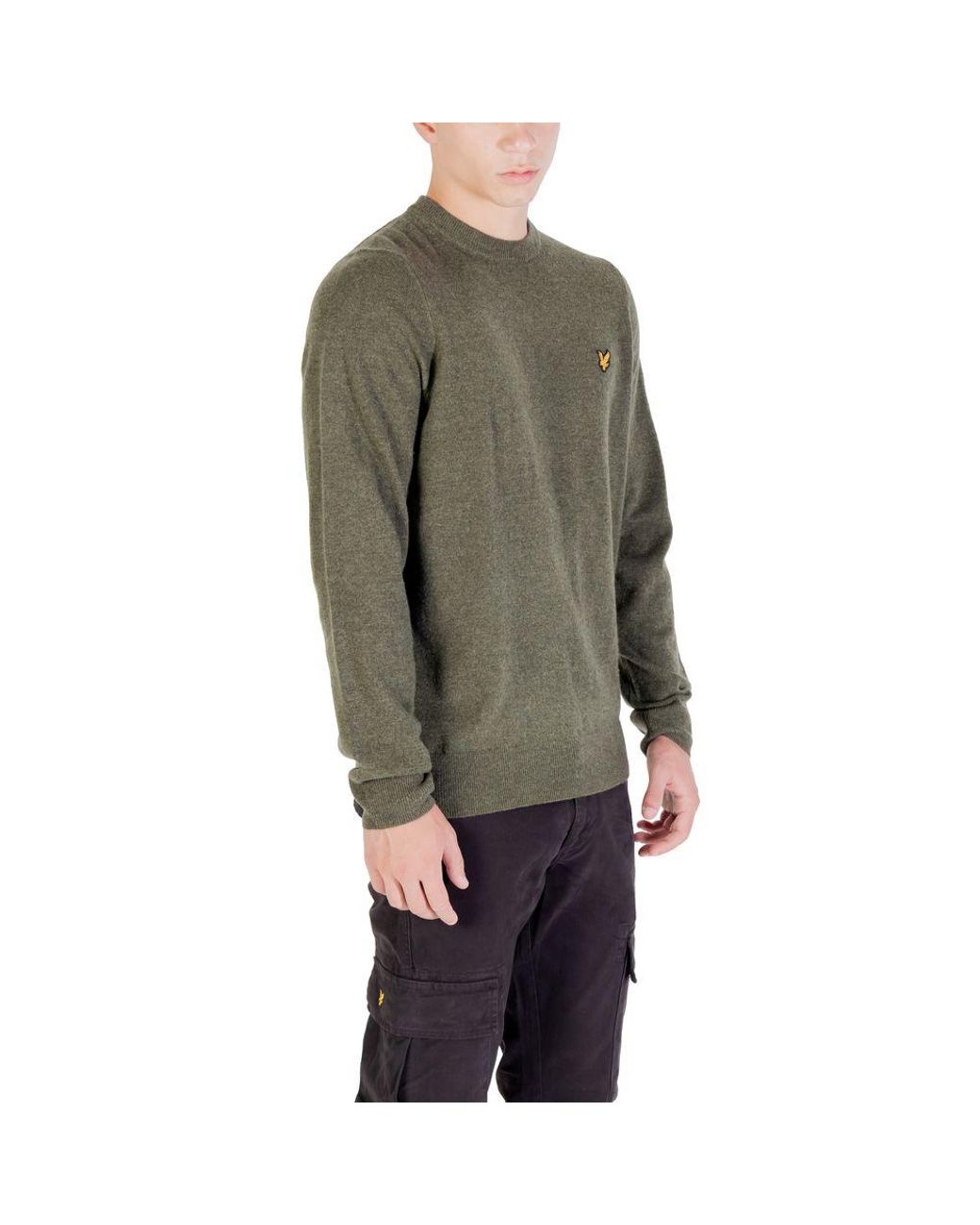 Lyle & Scott Green Bicolor Nylon Sweatshirt for men