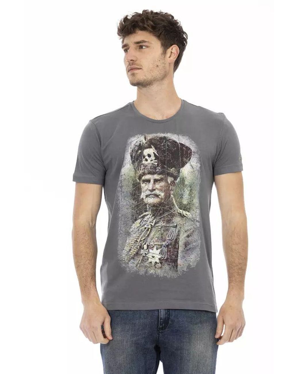 TRUSSARDI ACTION Gray Cotton Men T for men