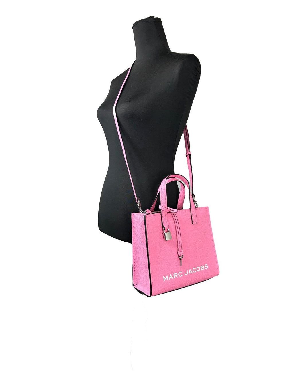 Marc Jacobs Mini Grind Pink Leather Crossbody Bag Purse