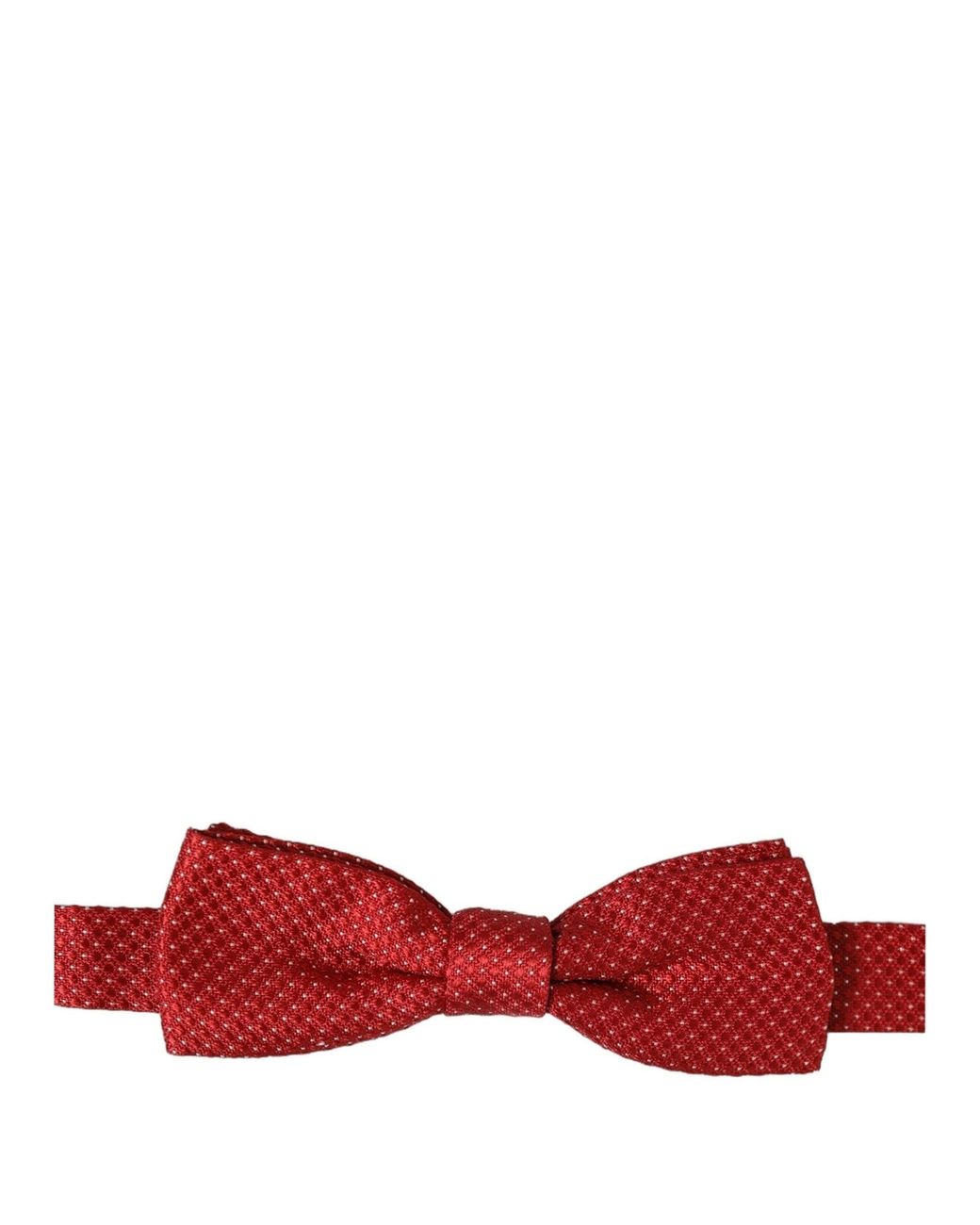 Dolce & Gabbana Red Polka Dot Silk Adjustable Neck Papillon Bow Tie for men