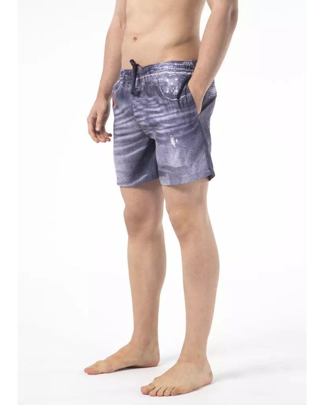 Just Cavalli Blue Polyester Swim Short for men