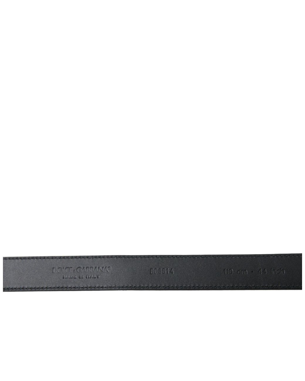 Dolce & Gabbana Black Elegant Leather Belt With Metal Buckle for men