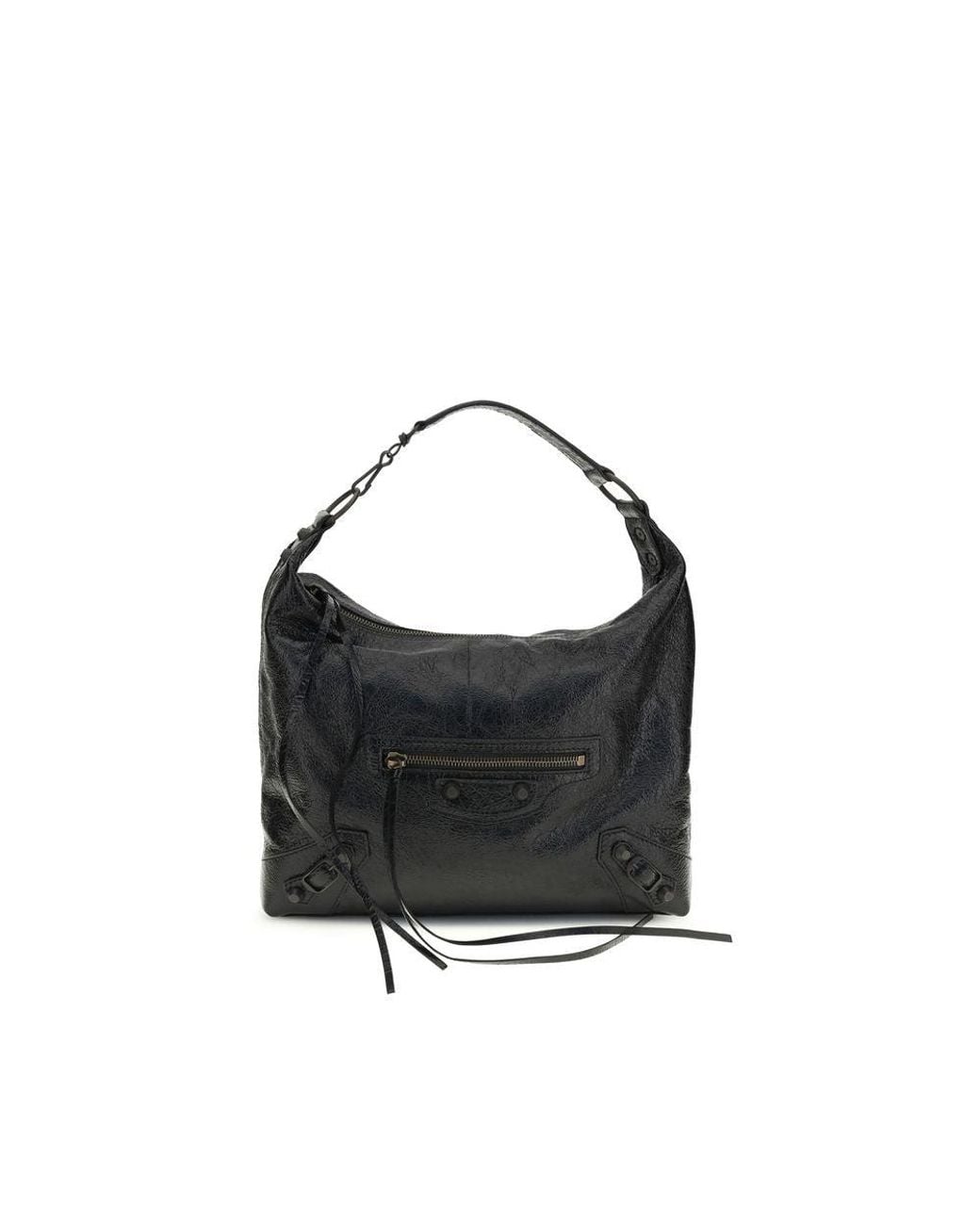 Balenciaga Black Lamb Ovis Aries Aries Shoulder Bag