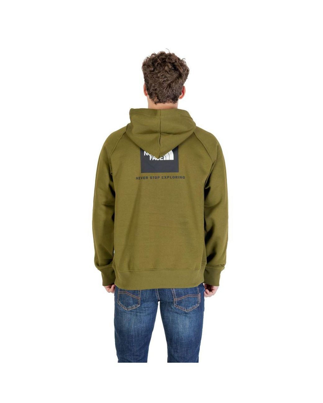 The North Face Green Bicolor Cotton Hoodie for men