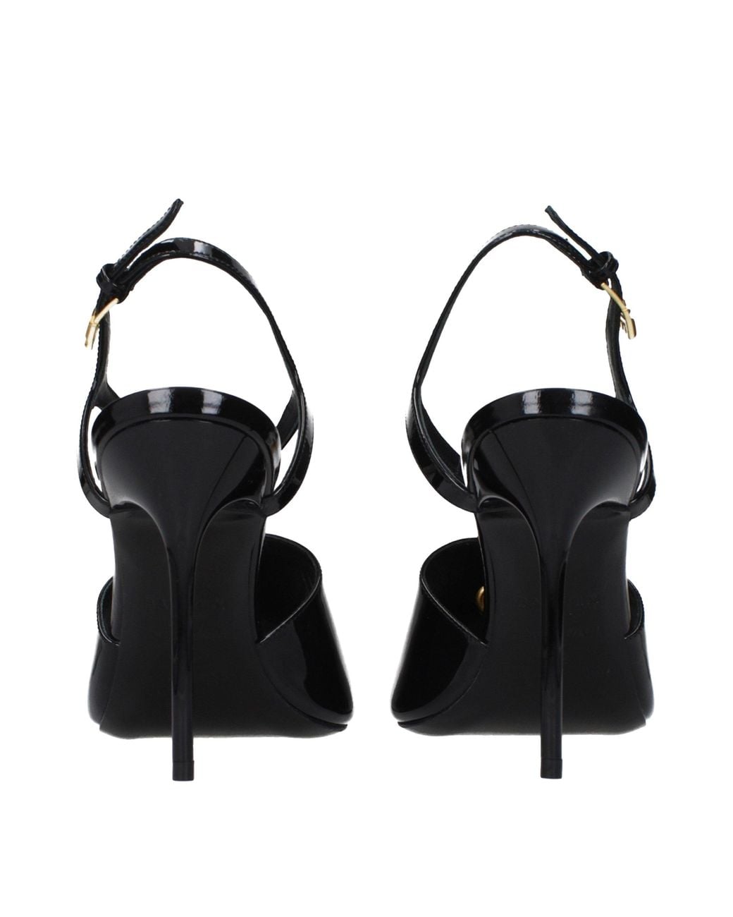 Balmain Black Leather Stiletto Heel Sandals