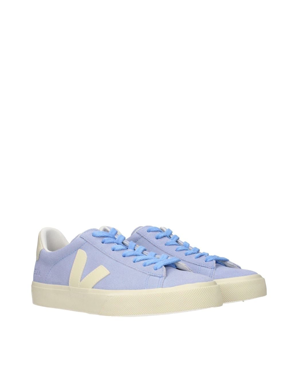 Veja Blue Purple Leather Low Top Sneakers