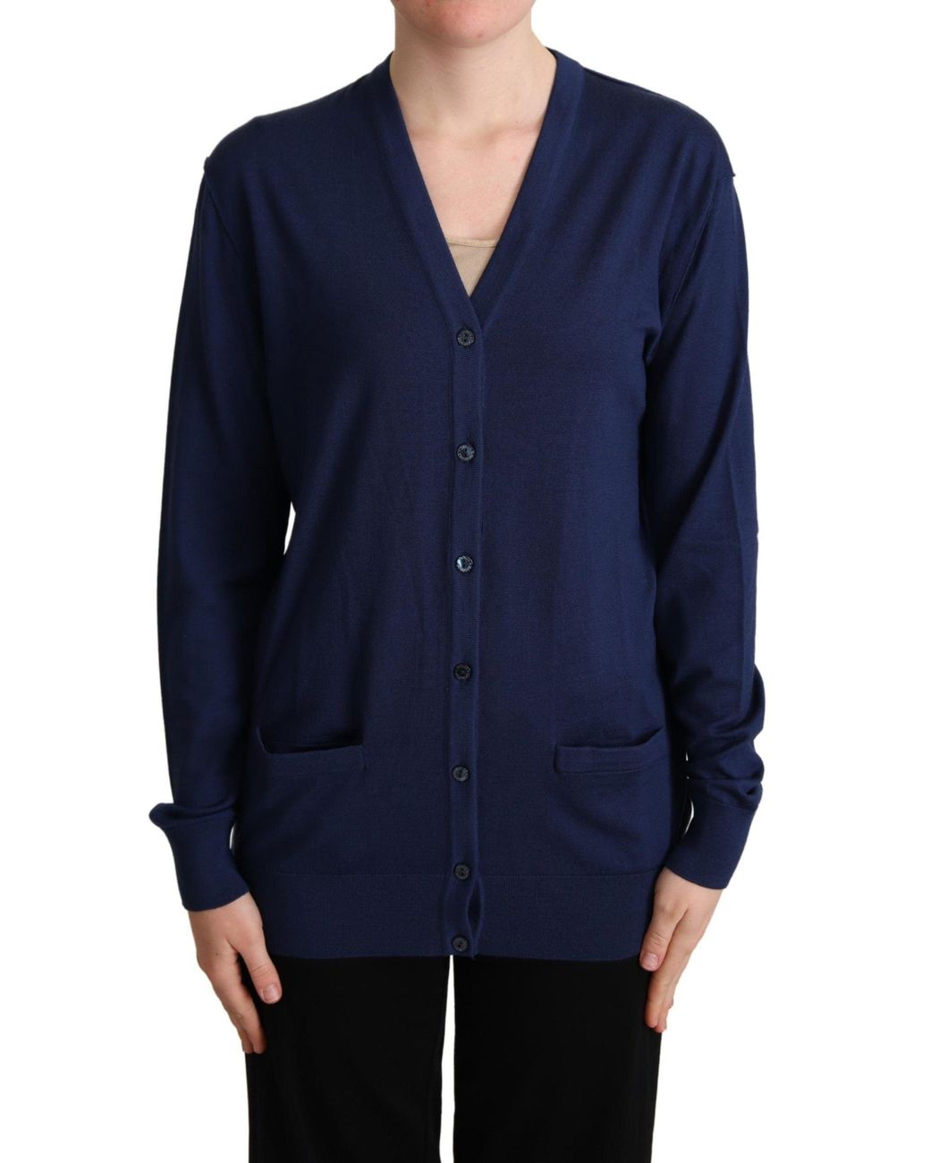 Dolce & Gabbana Blue Elegant Virgin Wool Cardigan
