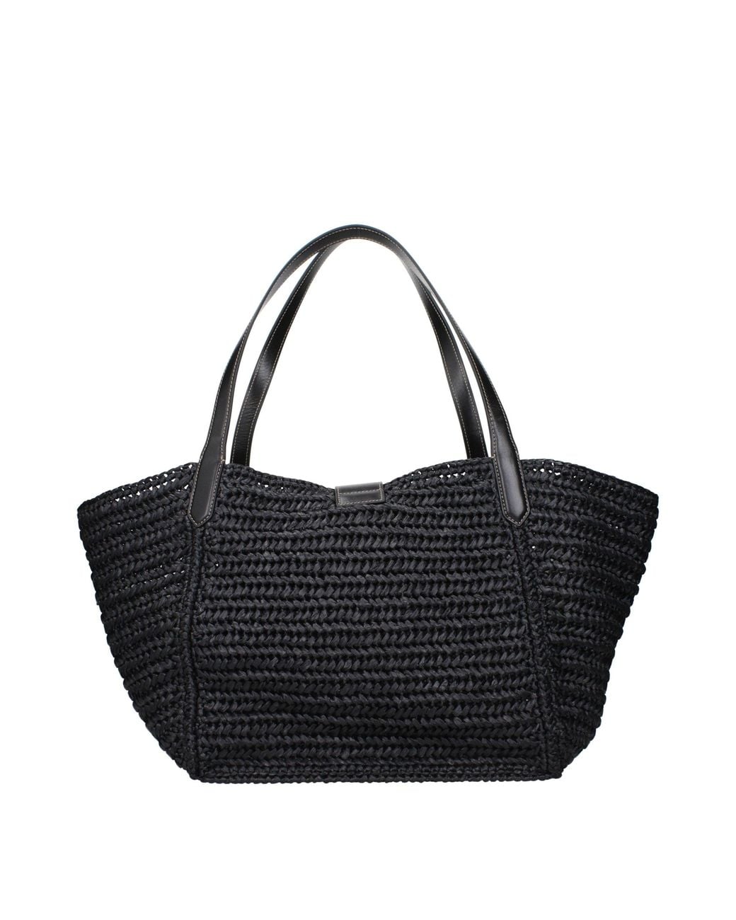 Tom Ford Black Raffia Shoulder Bag