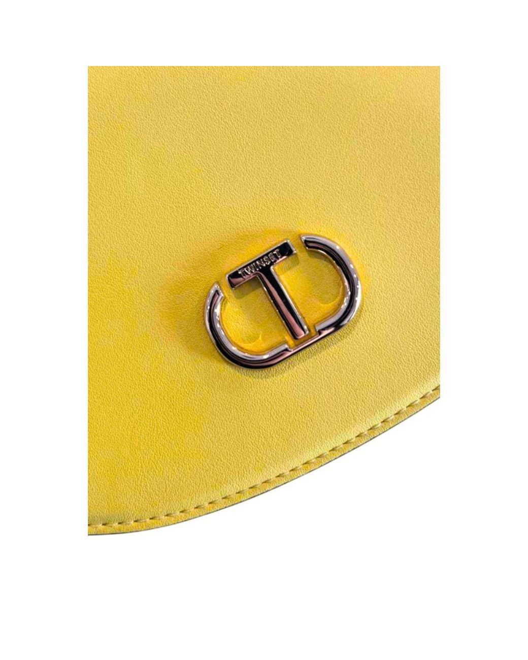 Twinset Yellow Pu Crossbody Bag