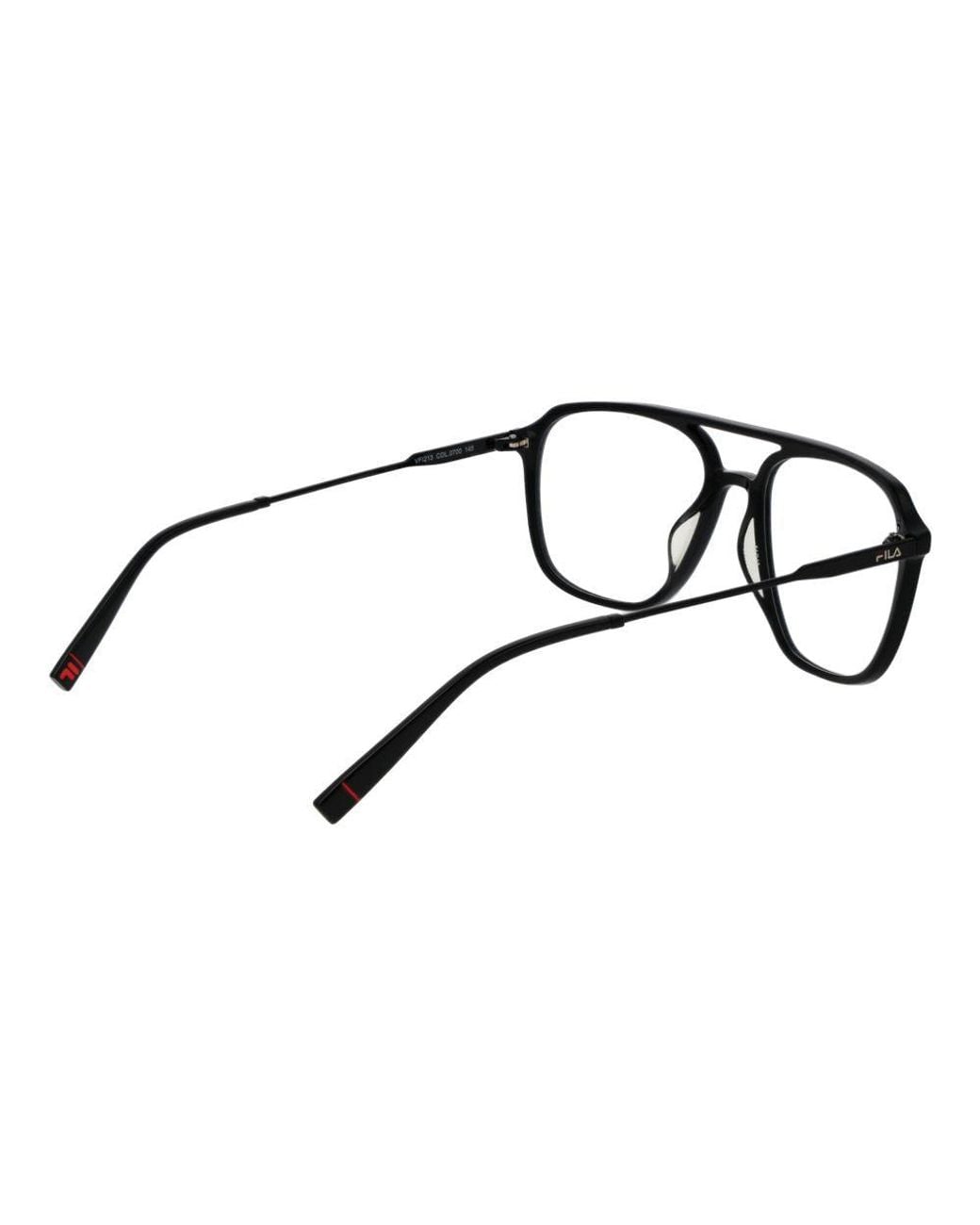 Fila Black Stainless Steel Glasses (frames) for men