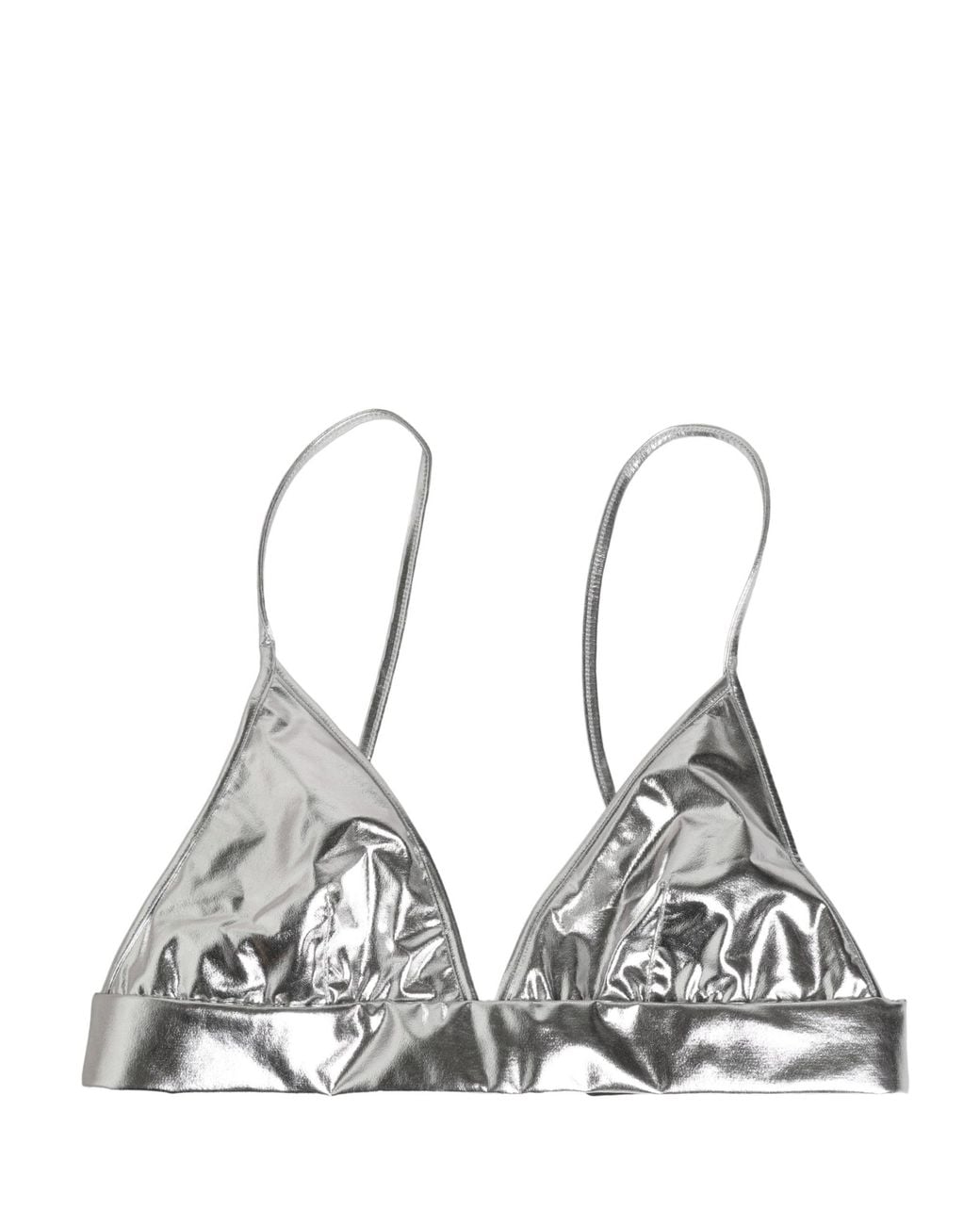 Dolce & Gabbana White Metallic Sleeveless Bustier Cropped Top Nylon Elastane