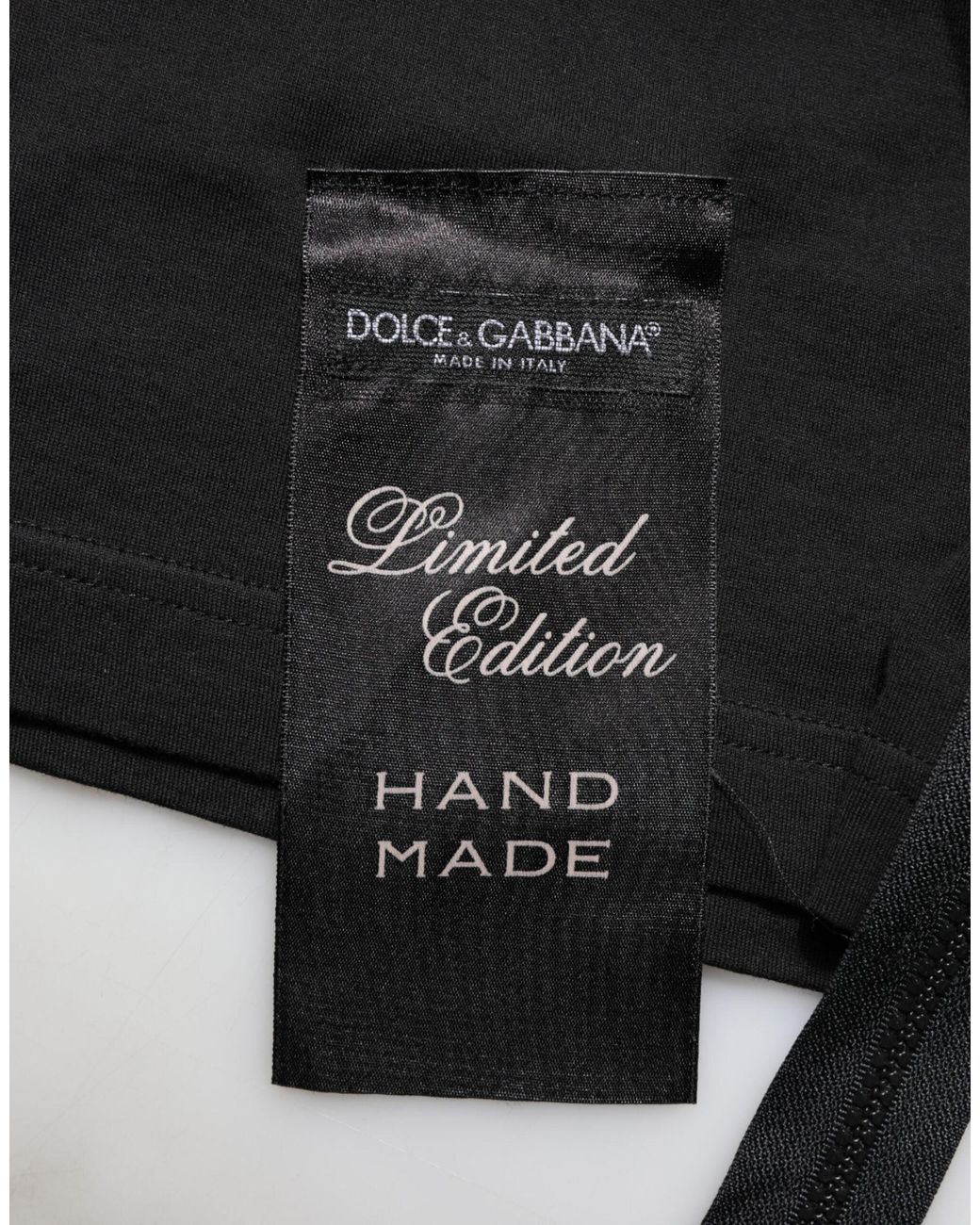 Dolce & Gabbana Black Graphic Tank Top With Zipper for men