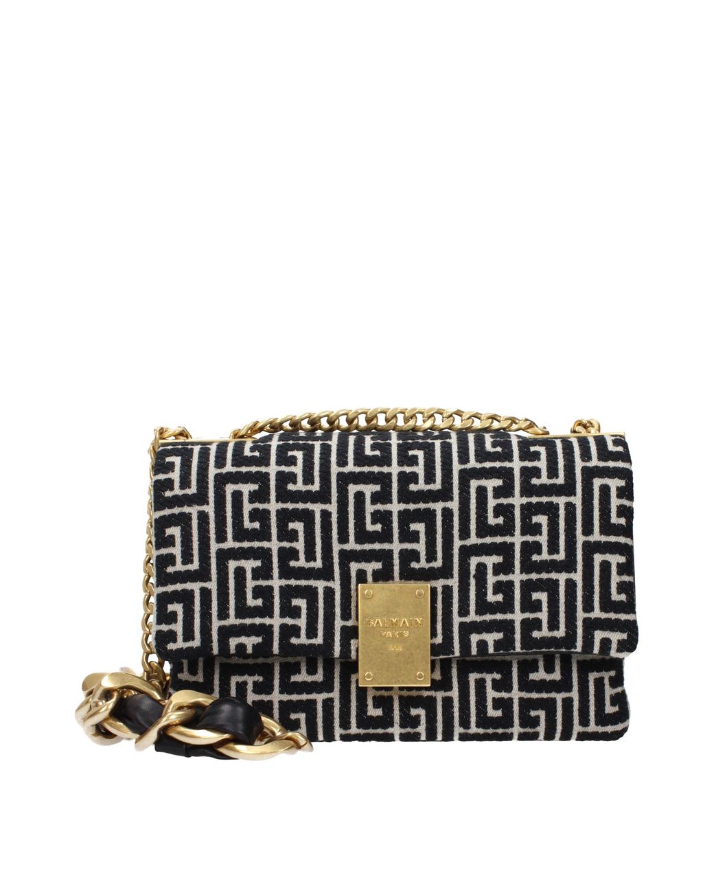 Balmain Black Fabric Crossbody Bag