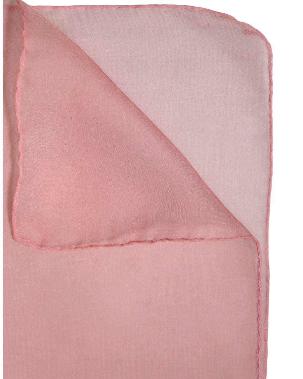 Dolce & Gabbana Pink Silk Rectangle Wrap Shawl Scarf