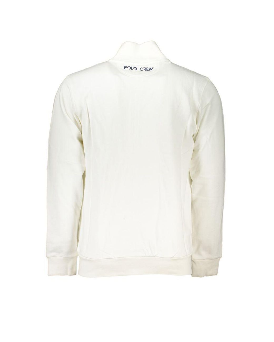 La Martina White Elegant Fleece Sweatshirt for men