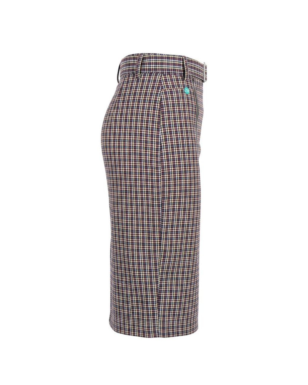 Trussardi Multicolor Black Cotton Skirt