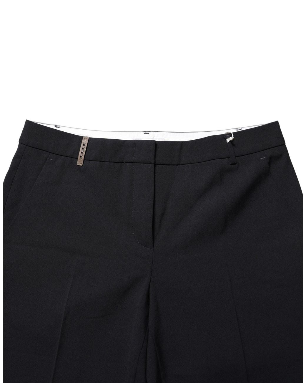 Peserico Black Skinny Mid Waist Chino Trouser Pants