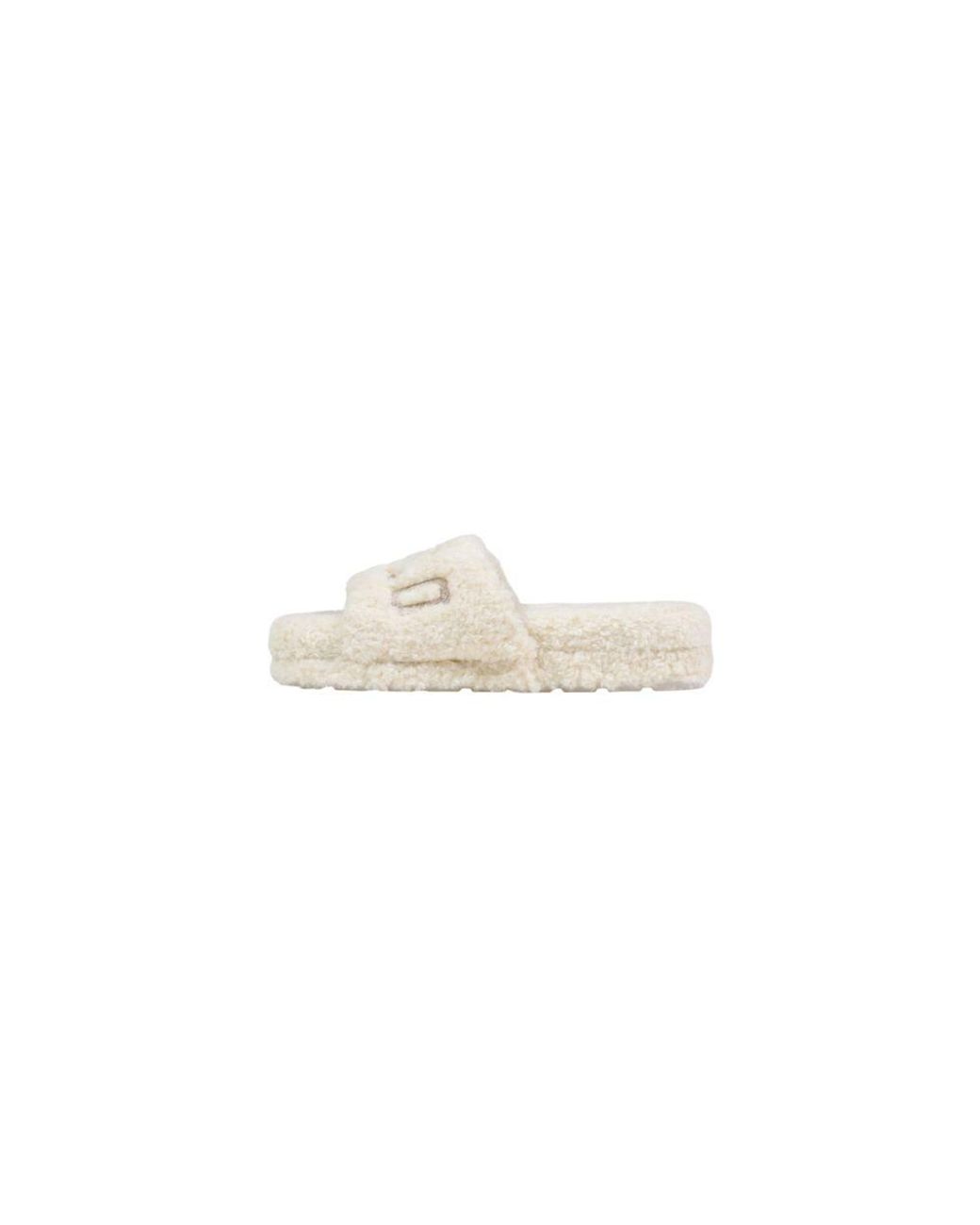 Ralph Lauren White Cream Textile Slippers