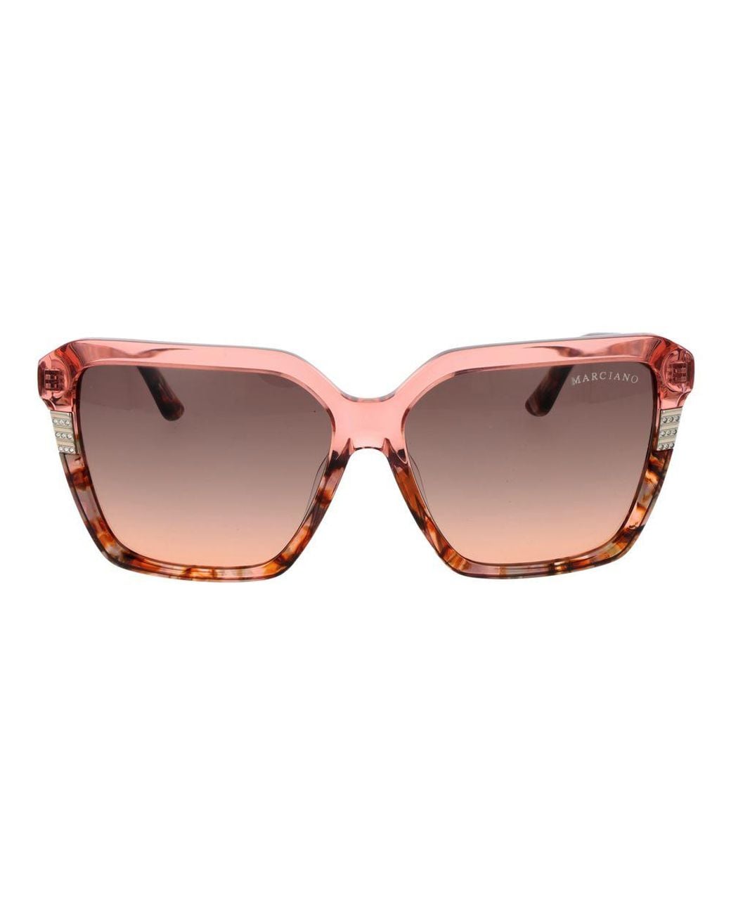 MARCIANO BY GUESS Red Multicolor Plastic Sunglasses