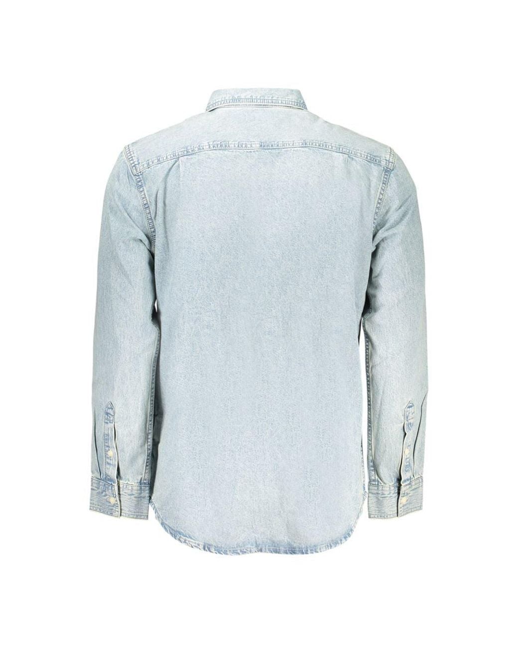 Calvin Klein Blue Azzurro Cotton Shirt for men