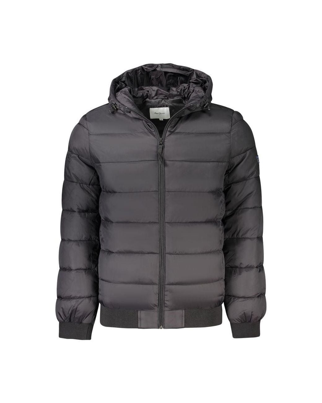 Pepe Jeans Gray Black Polyamide Jackets & Coat for men