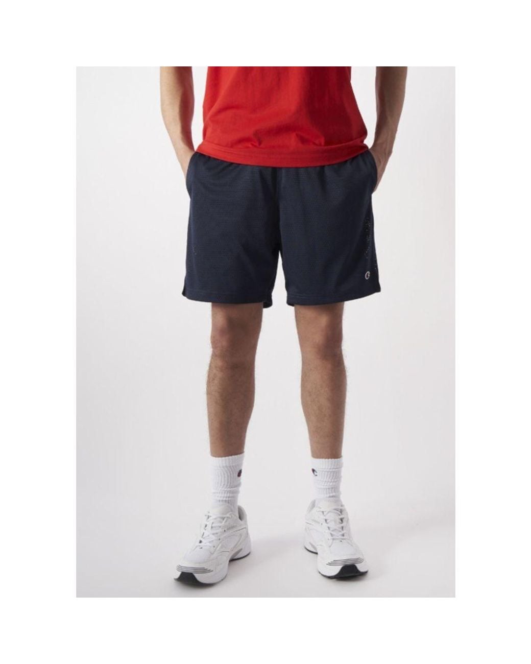Champion Blue Polyester Bermuda Shorts for men