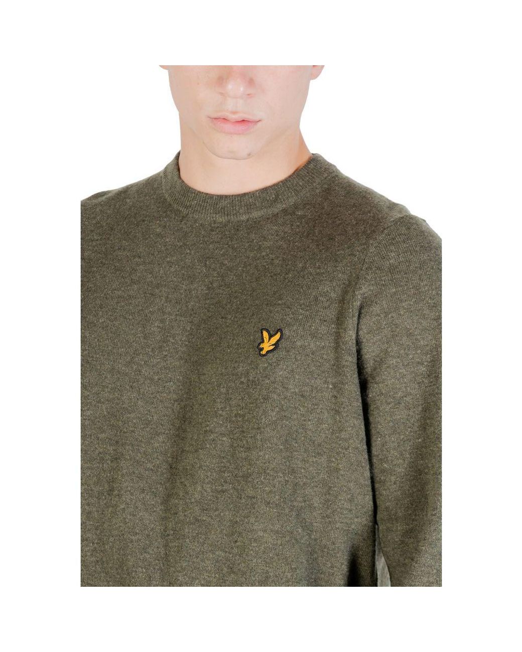 Lyle & Scott Green Bicolor Nylon Sweatshirt for men