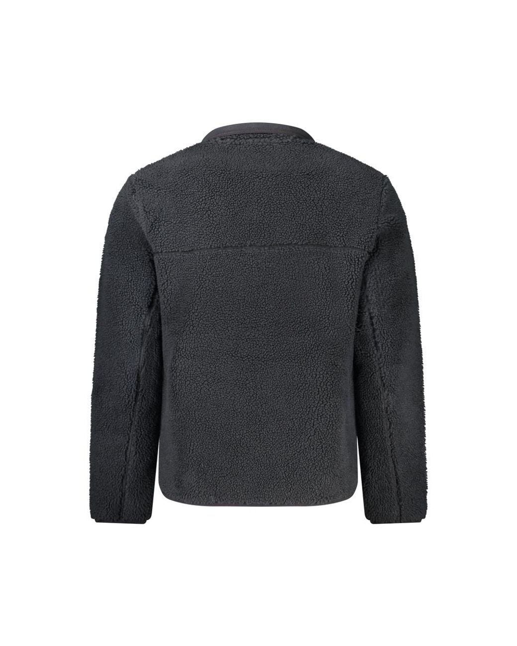 Napapijri Black Borg Fleece Jacket Zipup High Neck for men