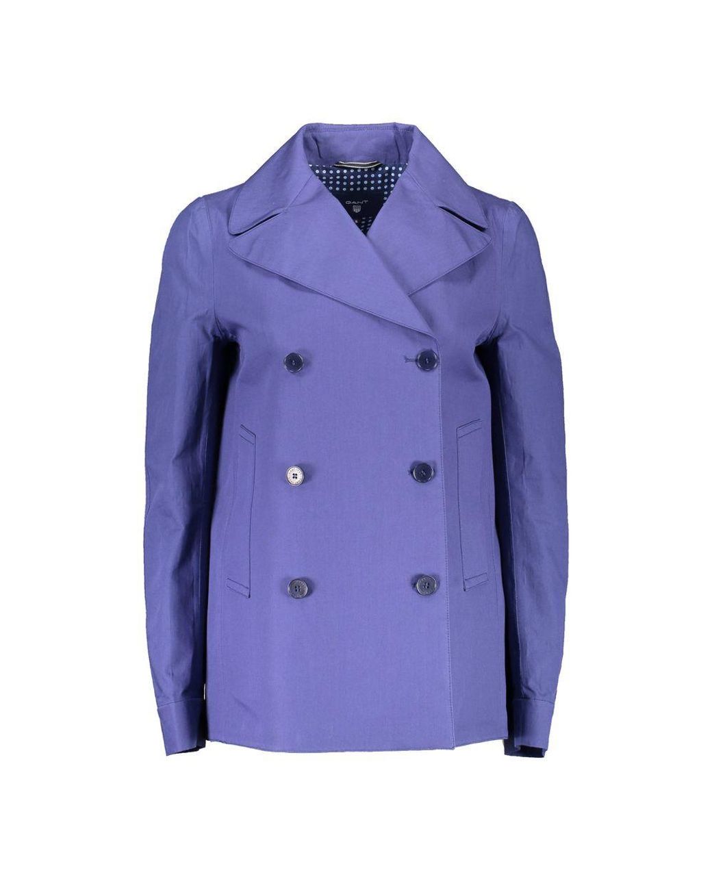 Gant Blue Cotton Coat Jacket