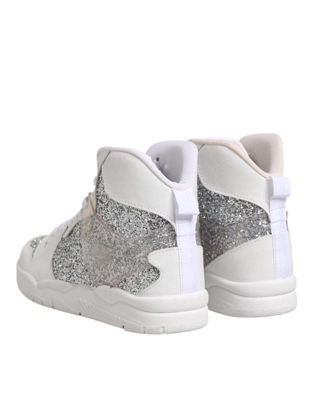 Chiara Ferragni Gray Glitter Hightop Sneakers
