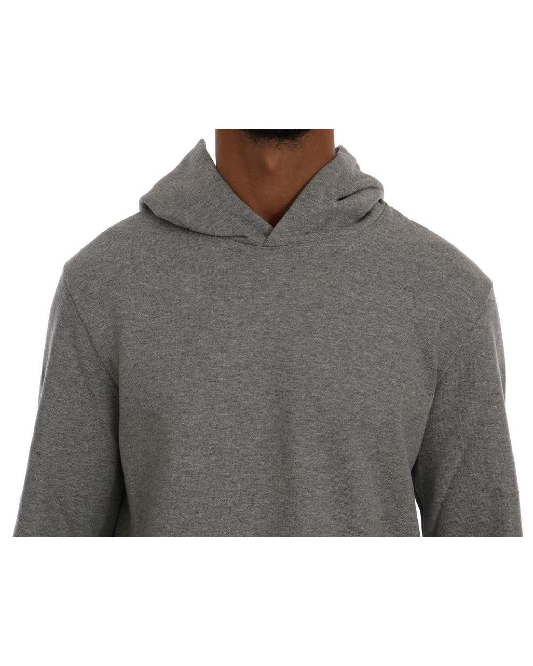 Daniele Alessandrini Pullover Hodded Cotton Sweater Gray Tsh1350 for men