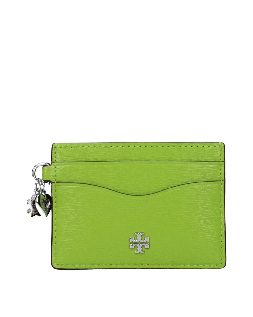 Tory Burch Green Leather Cardholder