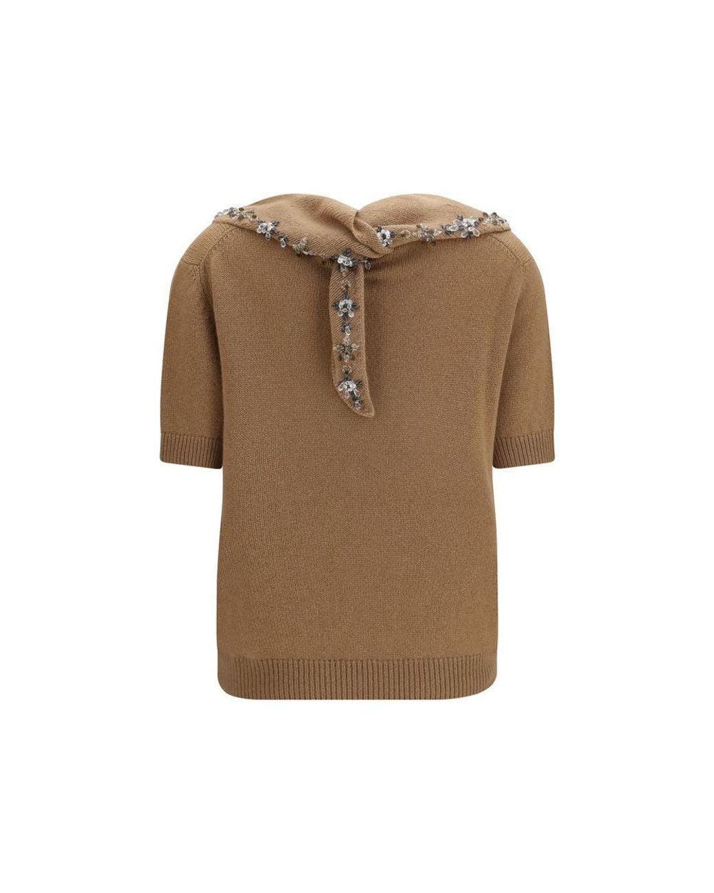 Prada Brown Cashmere Sweatshirt
