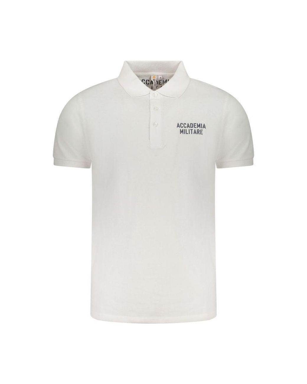 Accademia Militare White Cotton Men's Polo Shirt for men