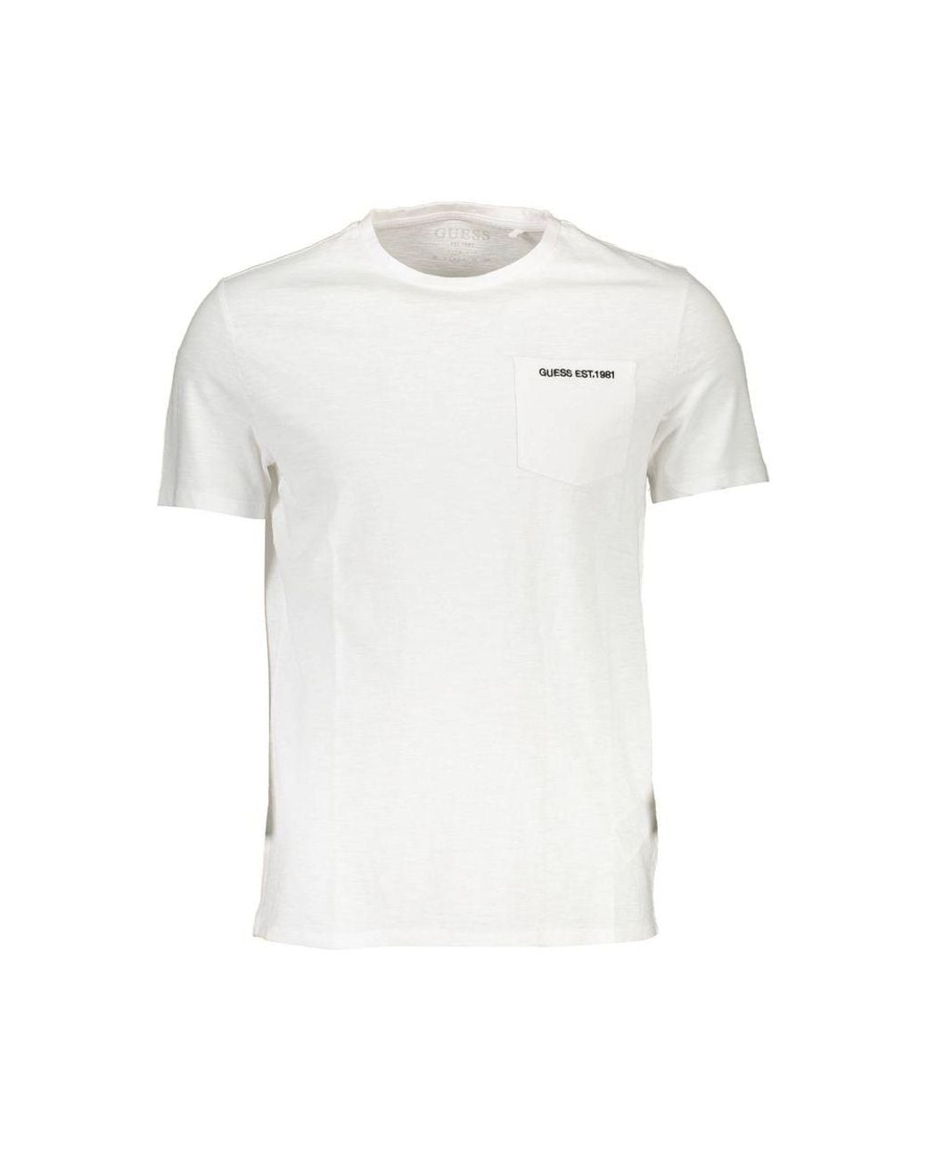 Guess White Cotton T-Shirt for men